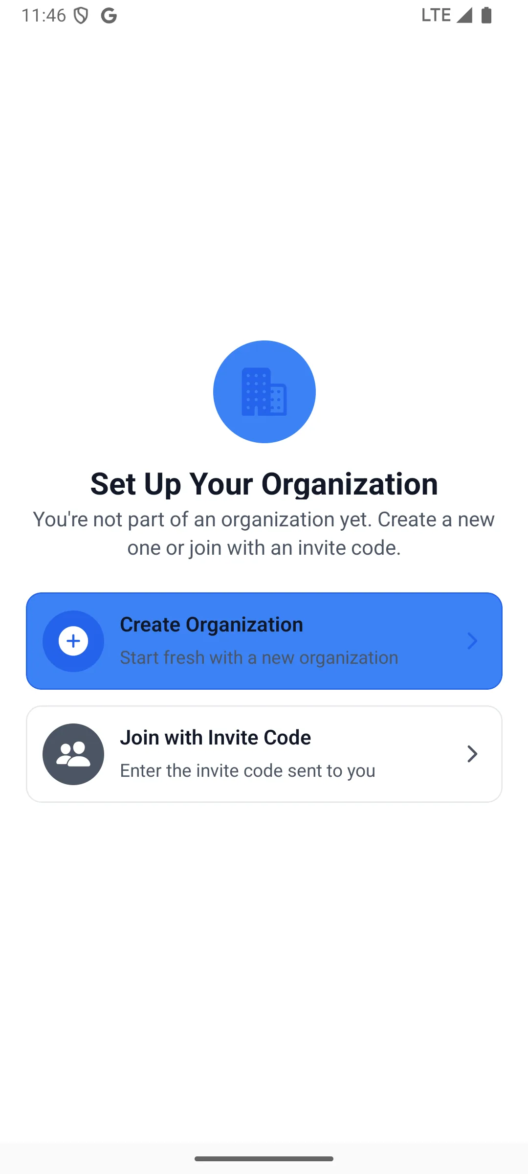 Create or join an organization
